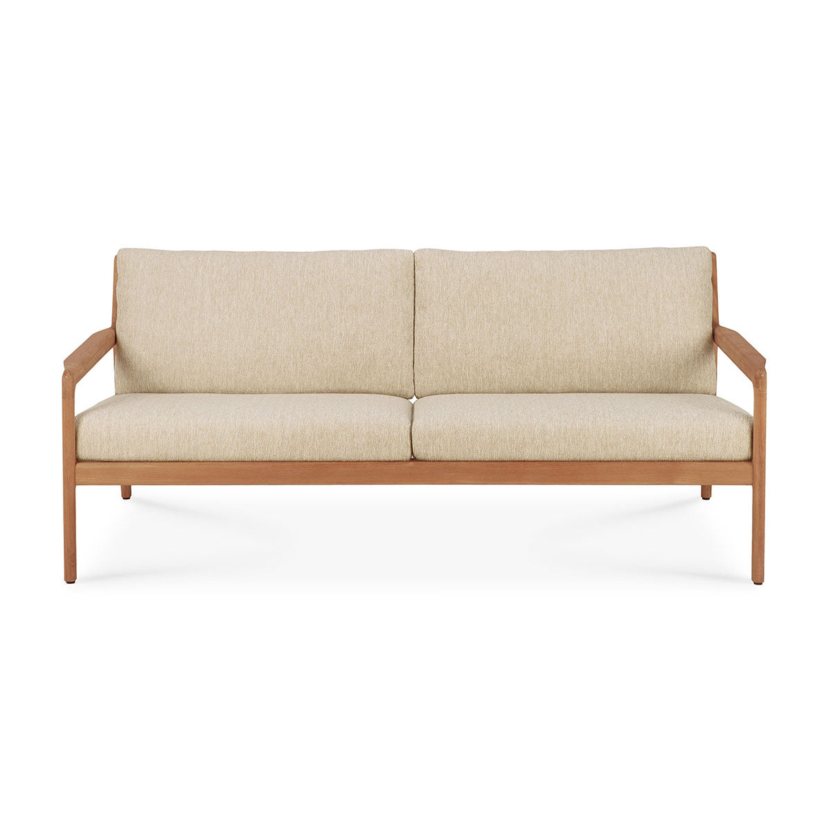 Canapé d'extérieur Jack 3 places en tissu (teck, naturel)