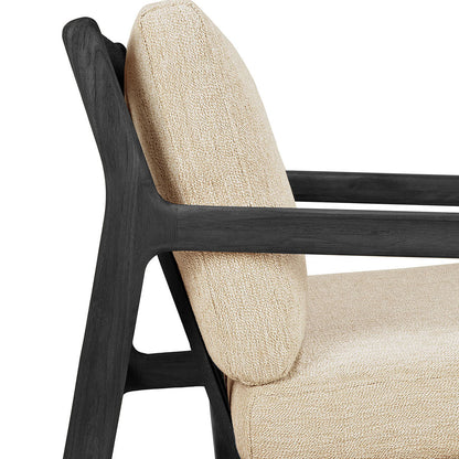 Canapé d'extérieur Jack en tissu 4 places (teck noir, naturel)