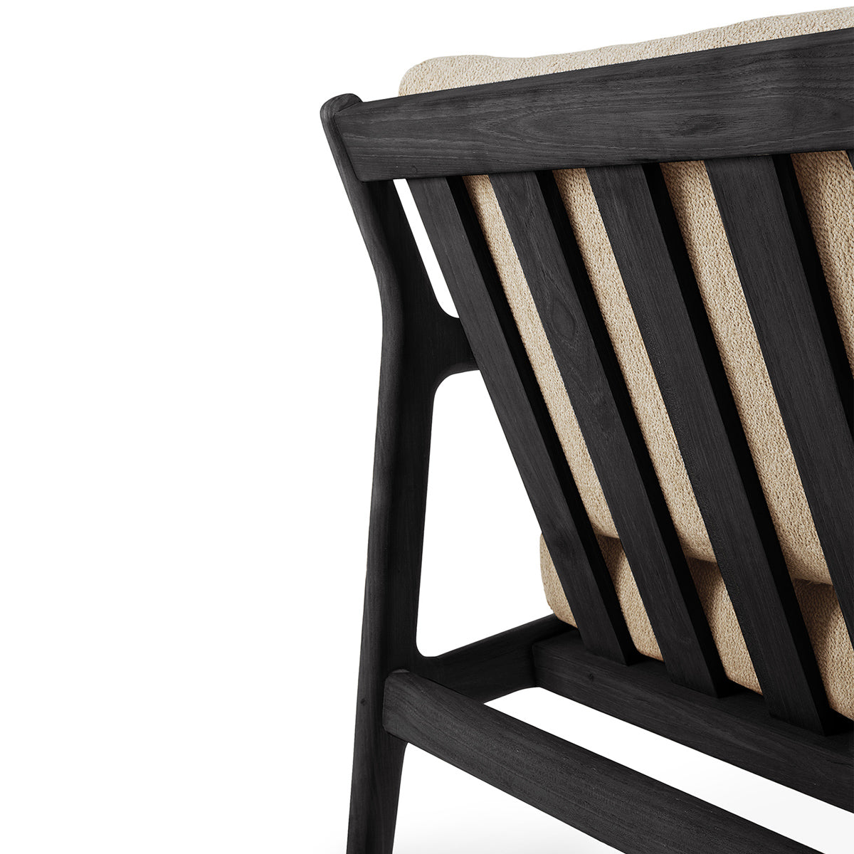 Canapé d'extérieur Jack en tissu 4 places (teck noir, naturel)