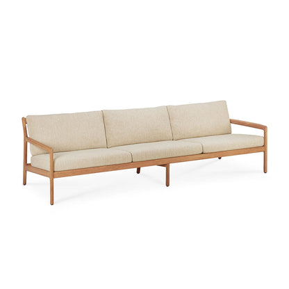 Canapé d'extérieur Jack 4 places en tissu (teck, naturel)