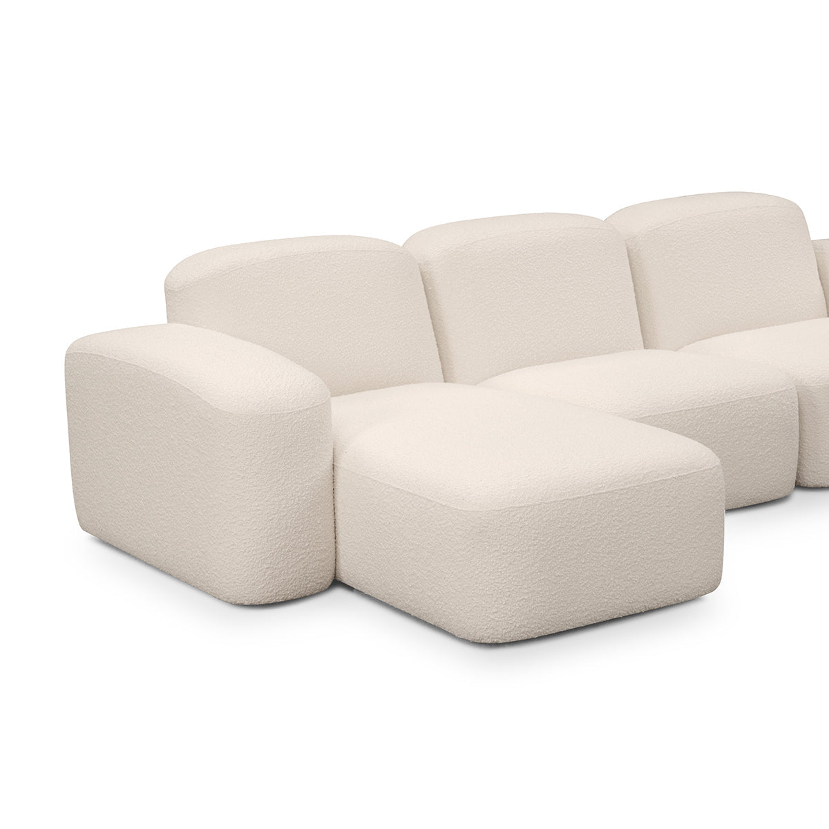 Canapé méridienne modulaire 3 places Muse LAF