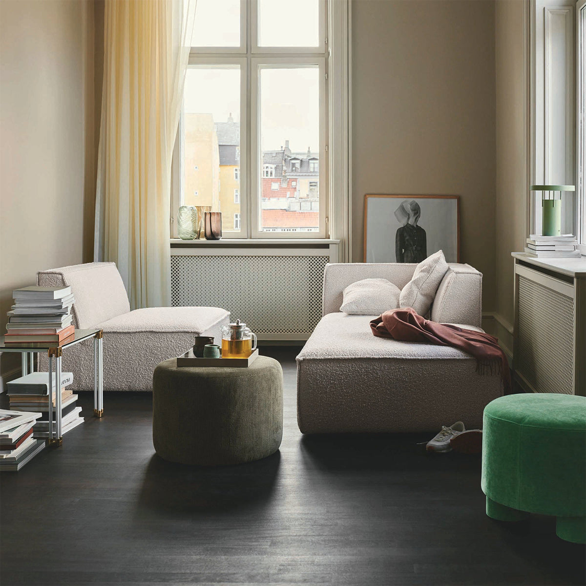 Canapé modulable Dane 1 place avec méridienne droite