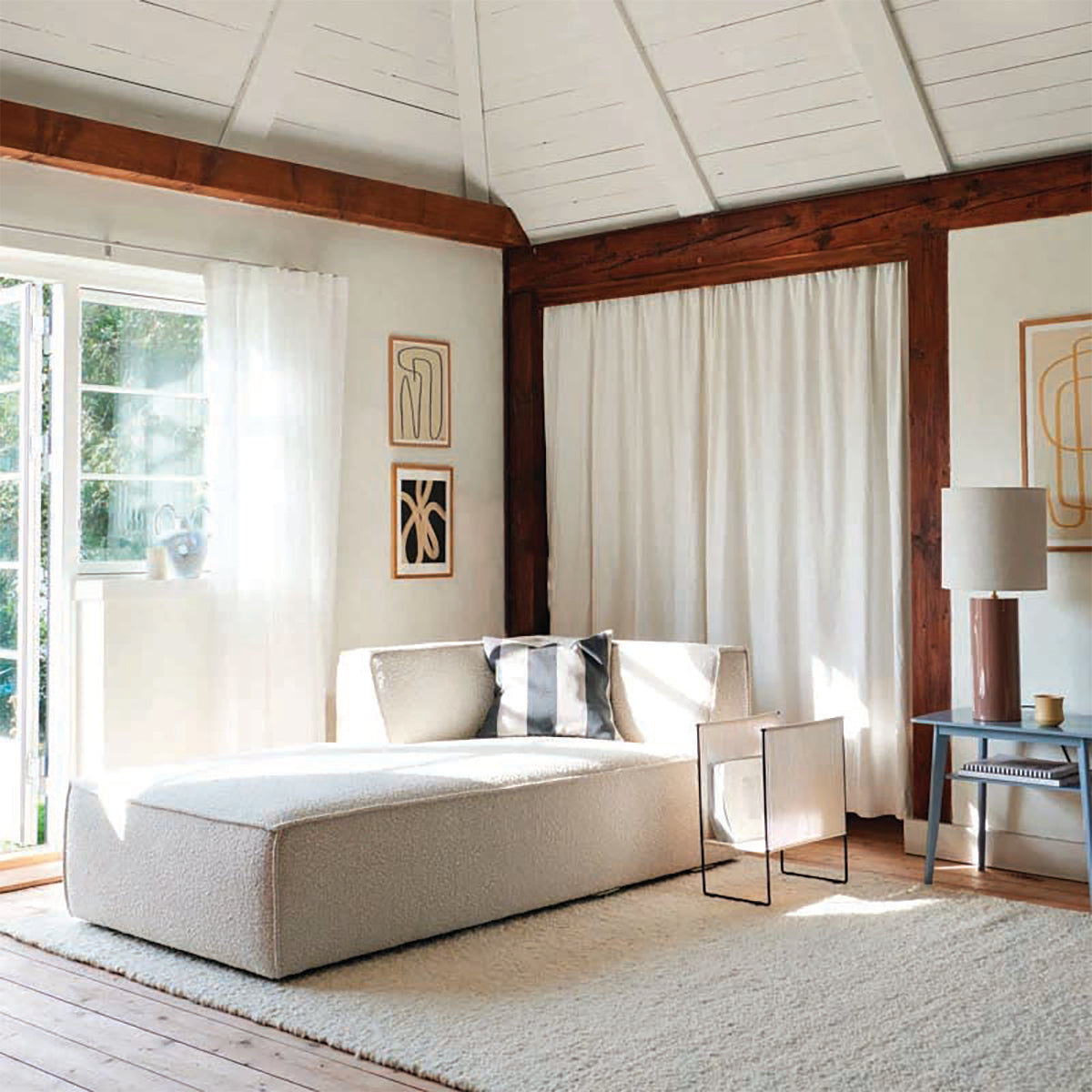 Canapé modulable Dane 1 place avec méridienne droite