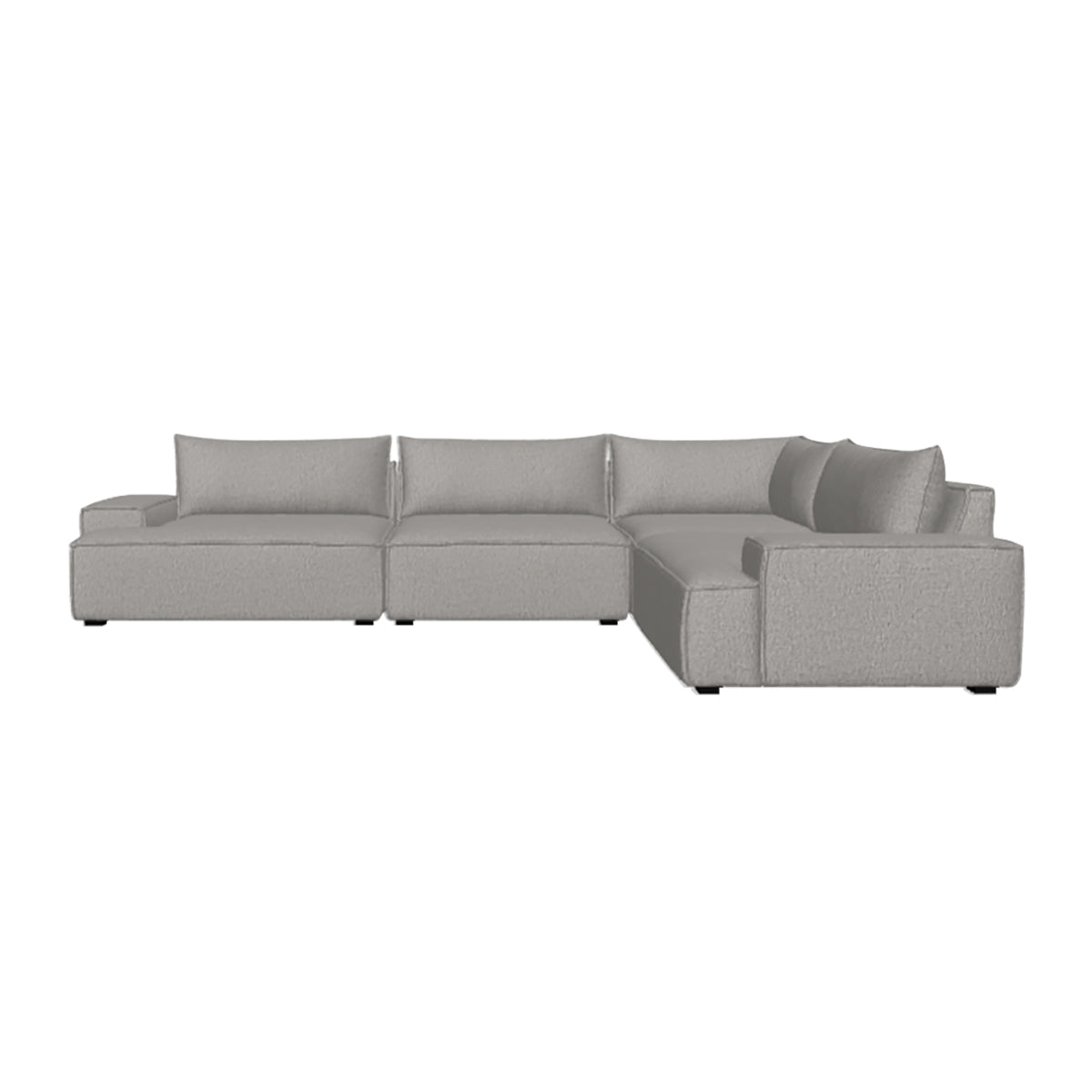 Canapé d'angle droit modulaire 4 places Daphne