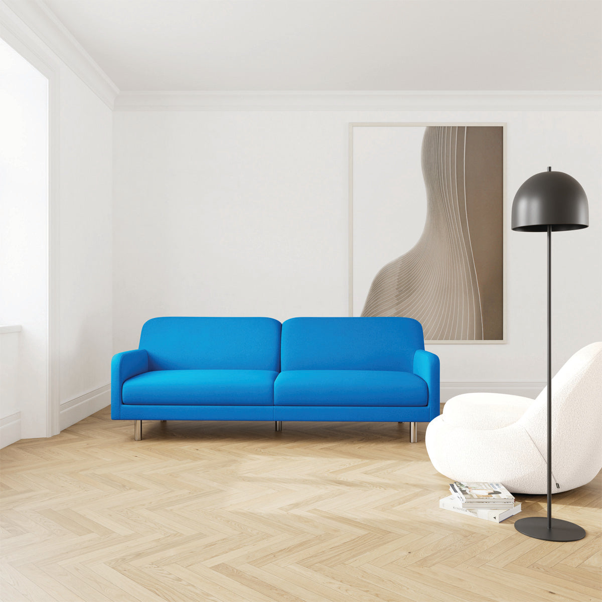 Canapé 3 places Landon Chrome