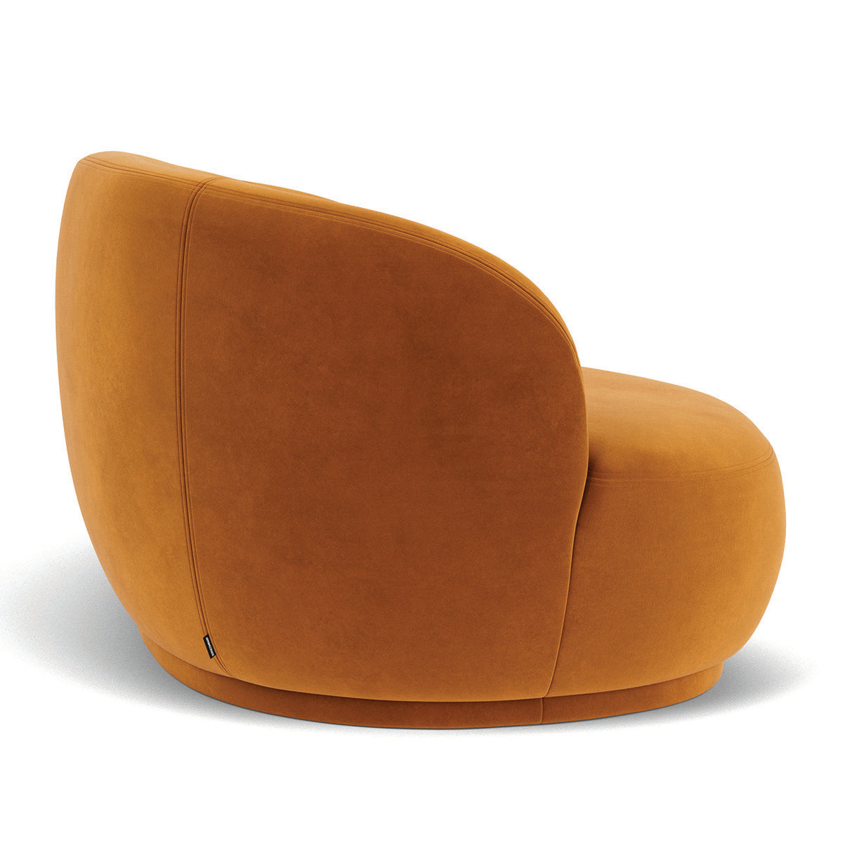 Canapé 2,5 places en velours rose (gauche, ambre mat) à déterminer