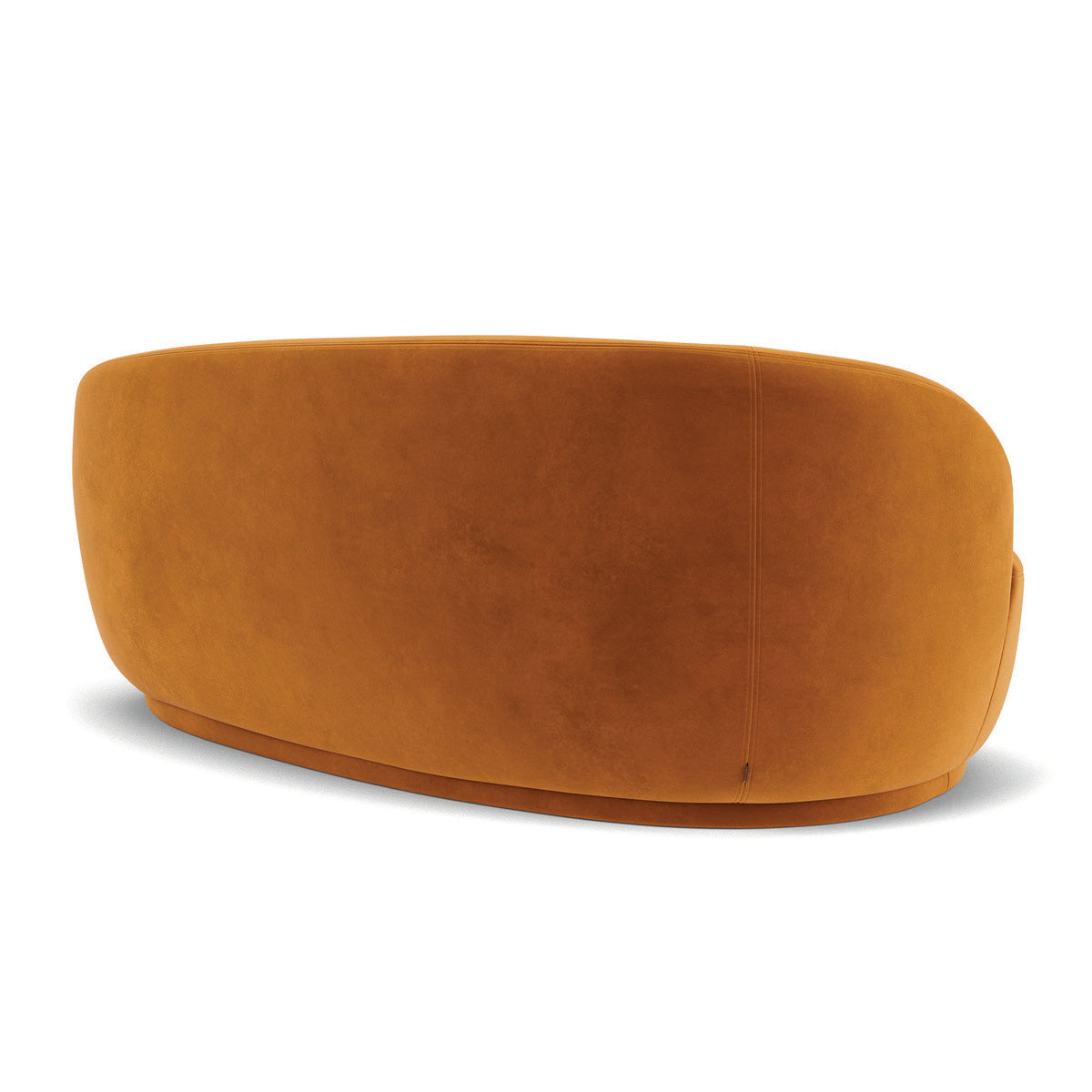 Canapé 2,5 places en velours rose (gauche, ambre mat) à déterminer