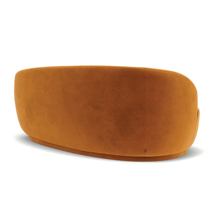 Canapé 2,5 places en velours rose (gauche, ambre mat) à déterminer