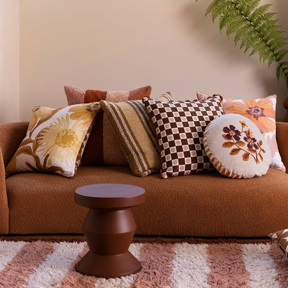 Table d'appoint sur pied (chocolat)