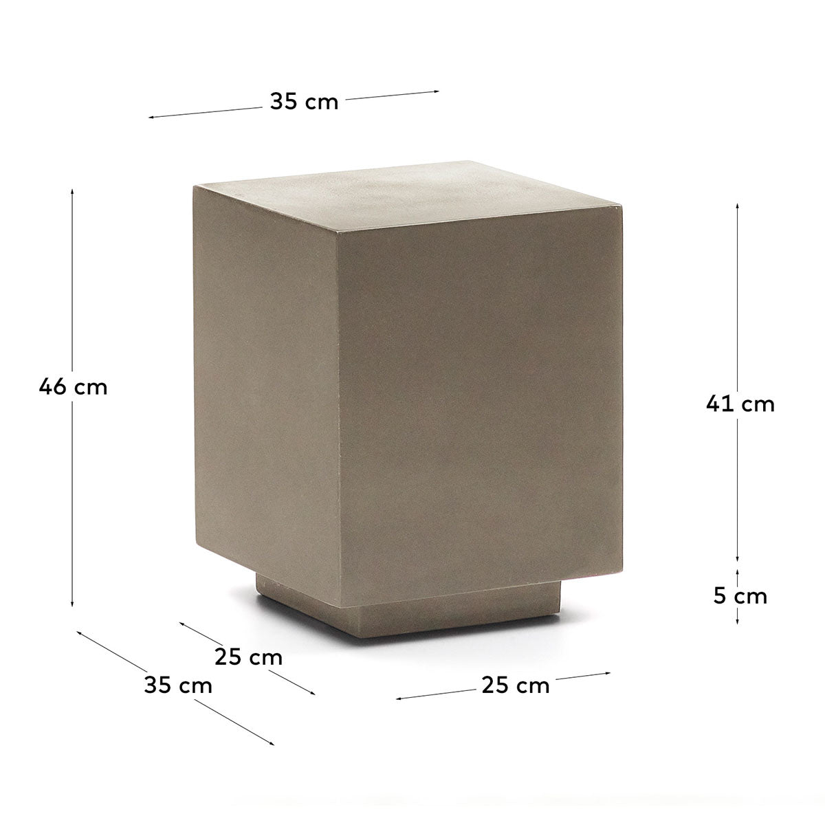 Table d'appoint en ciment Rustella (35 x 35 cm)