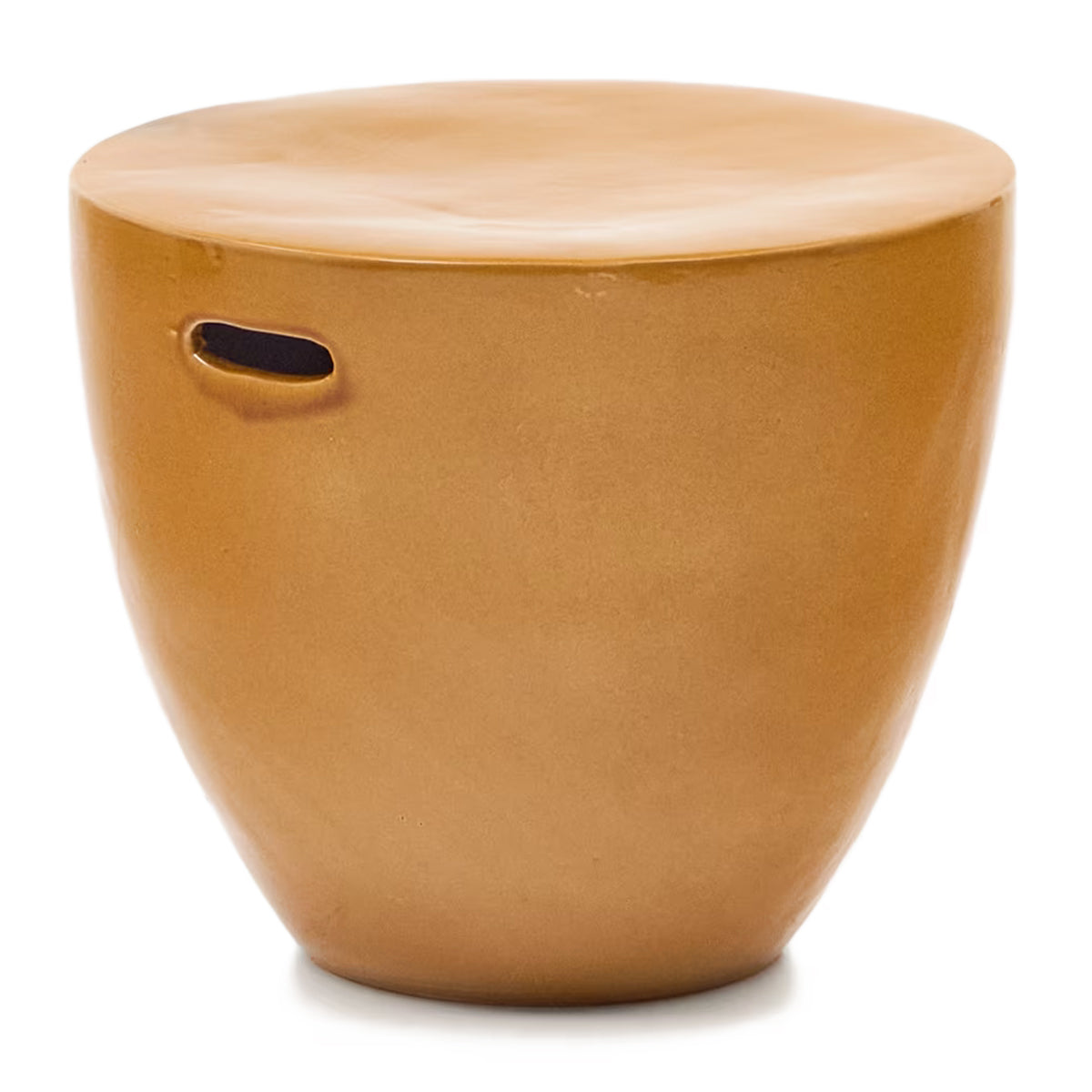 Table d'appoint d'extérieur Mesquida (moutarde émaillée, 45 cm)