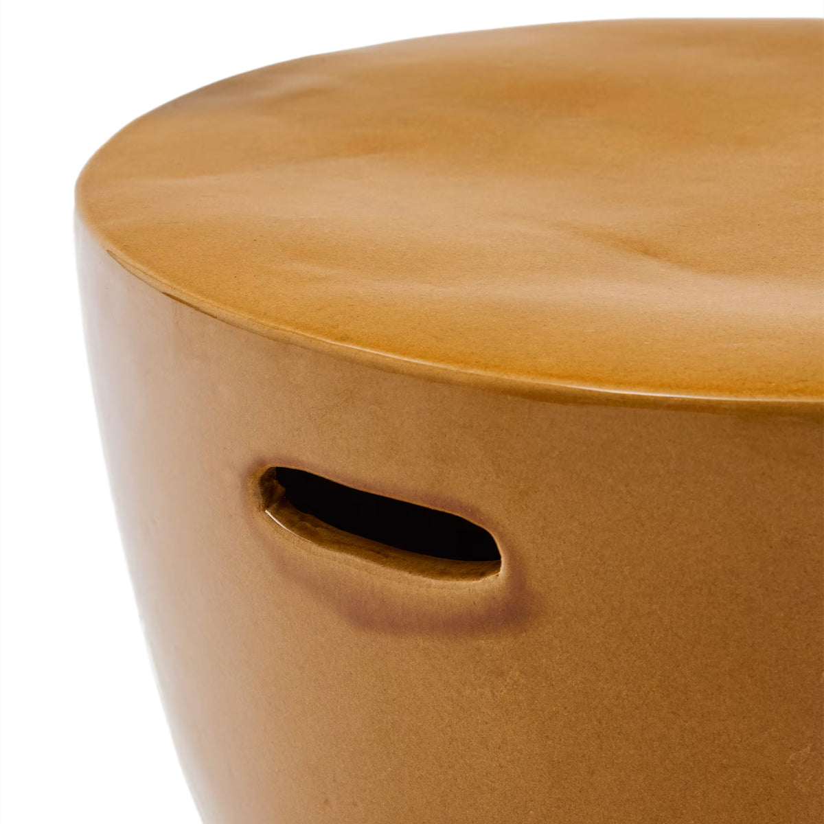 Table d'appoint d'extérieur Mesquida (moutarde émaillée, 45 cm)