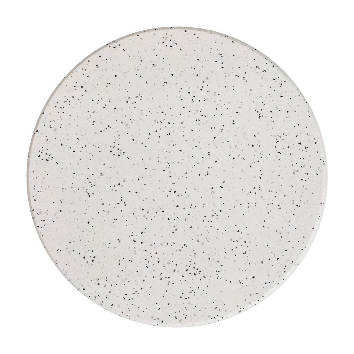 Table à manger d'extérieur ronde Saura (blanche, 70 cm)