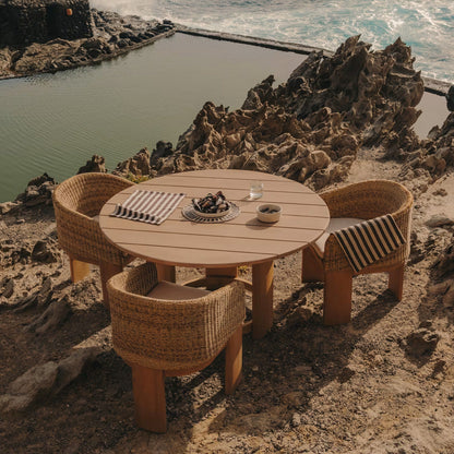 Table à manger ronde Xoriguer (eucalyptus)