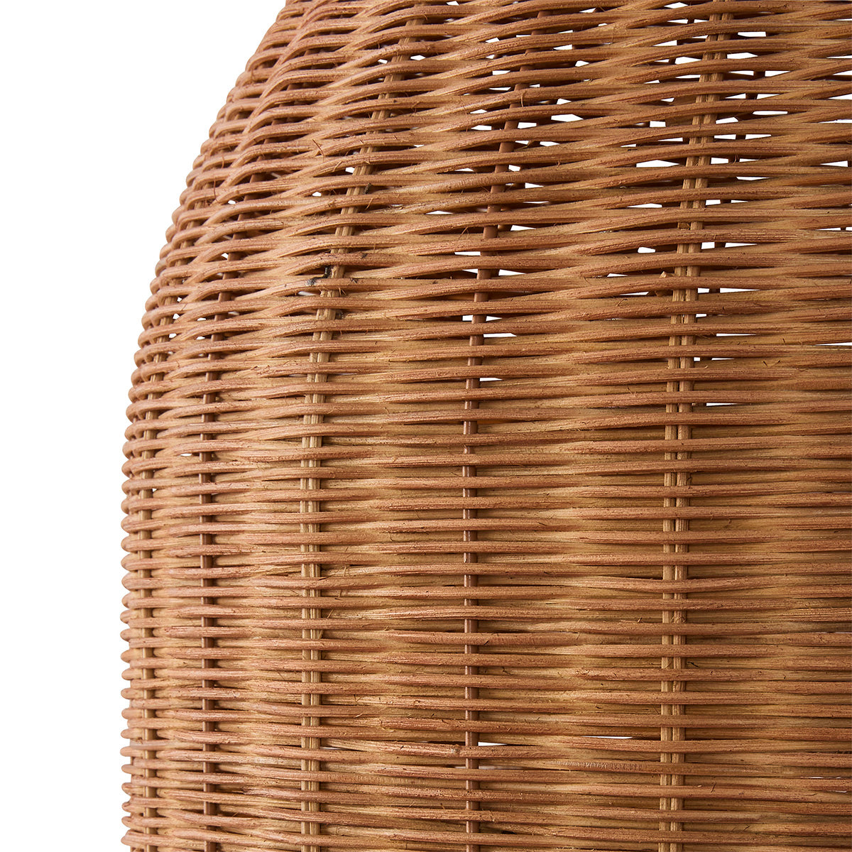 Lampadaire Bell (Chrome / Rotin Naturel)