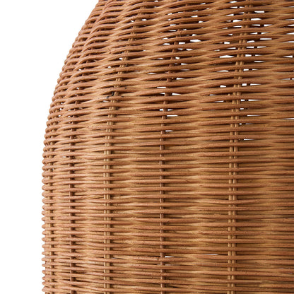 Lampadaire Bell (Chrome / Rotin Naturel)