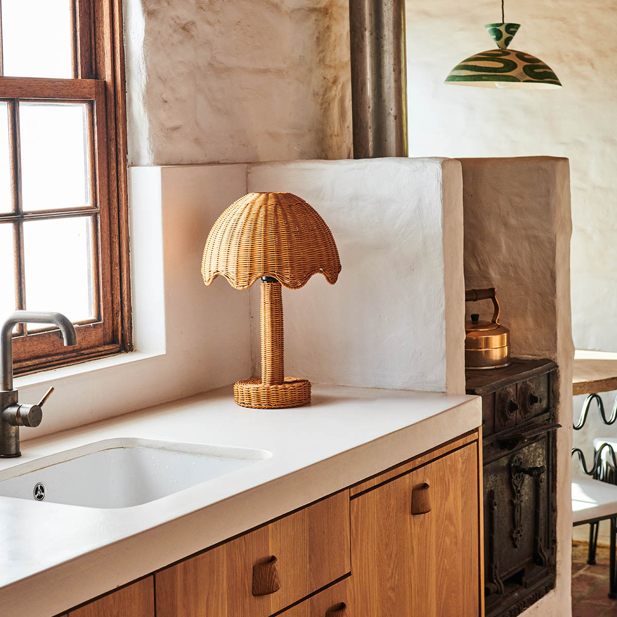 La lampe en rotin Parasol