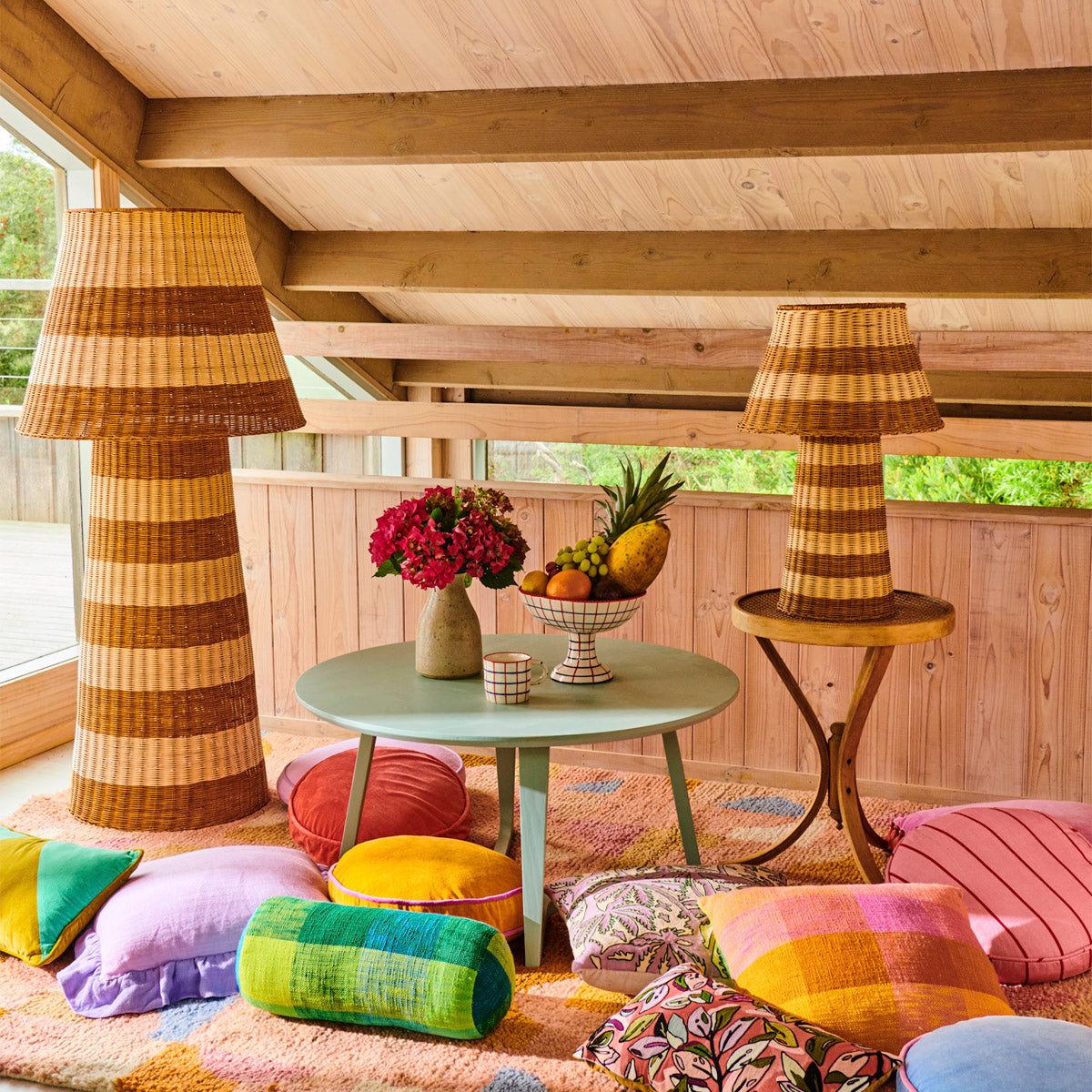 Lampe en rotin Sombrero