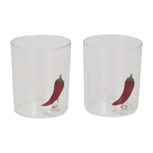 Gobeletes au piment (rouge, lot de 2)