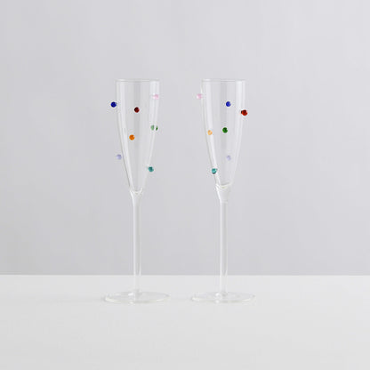 Flûtes à champagne Pomponette (lot de 2)