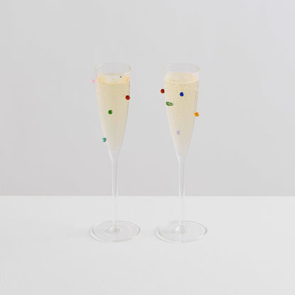 Flûtes à champagne Pomponette (lot de 2)