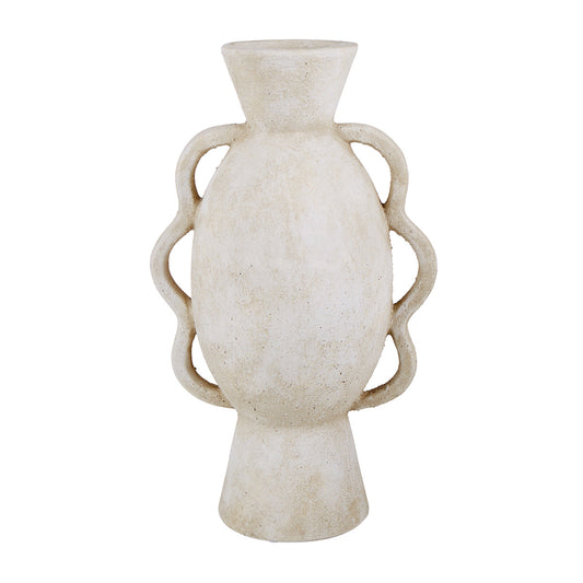 Vase à pied festonné texturé