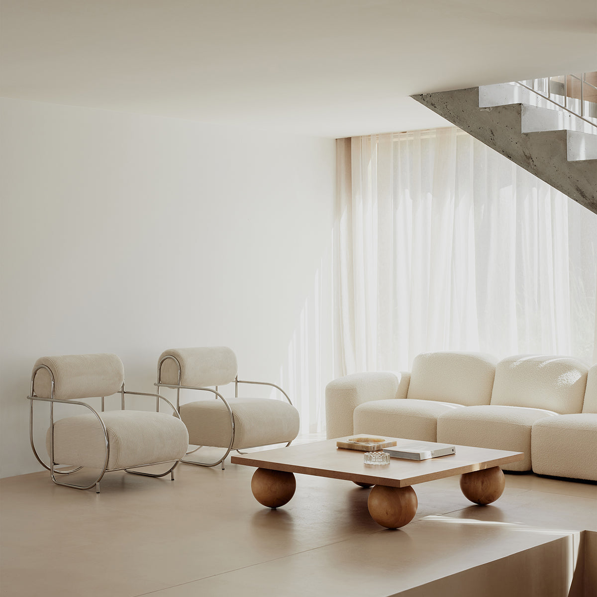 Table basse carrée Yoko (chêne naturel)