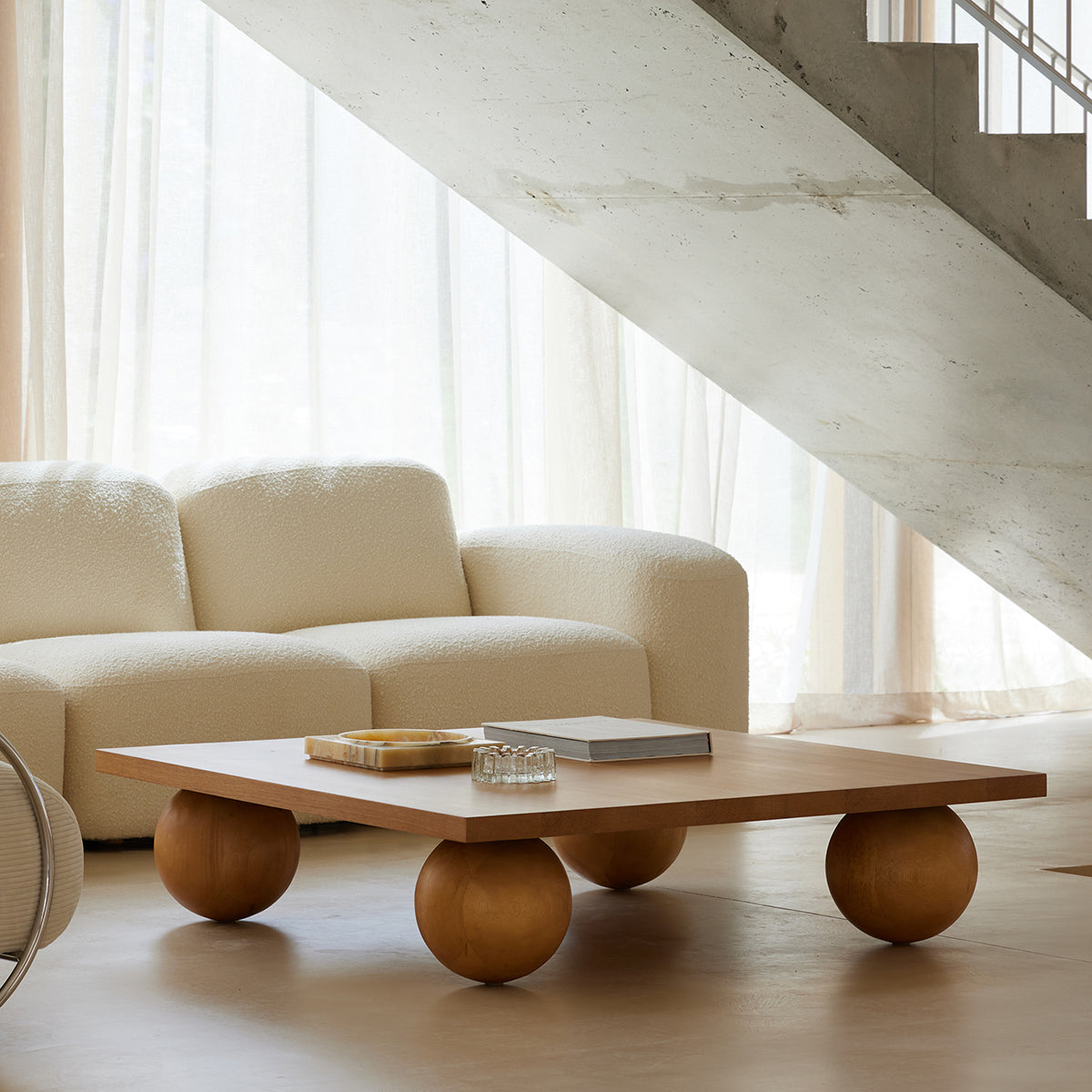 Table basse carrée Yoko (chêne naturel)