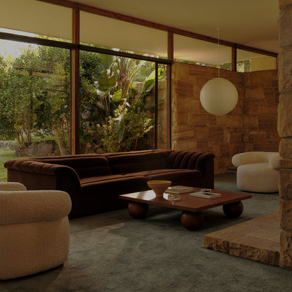 Table basse carrée Yoko (noyer naturel)